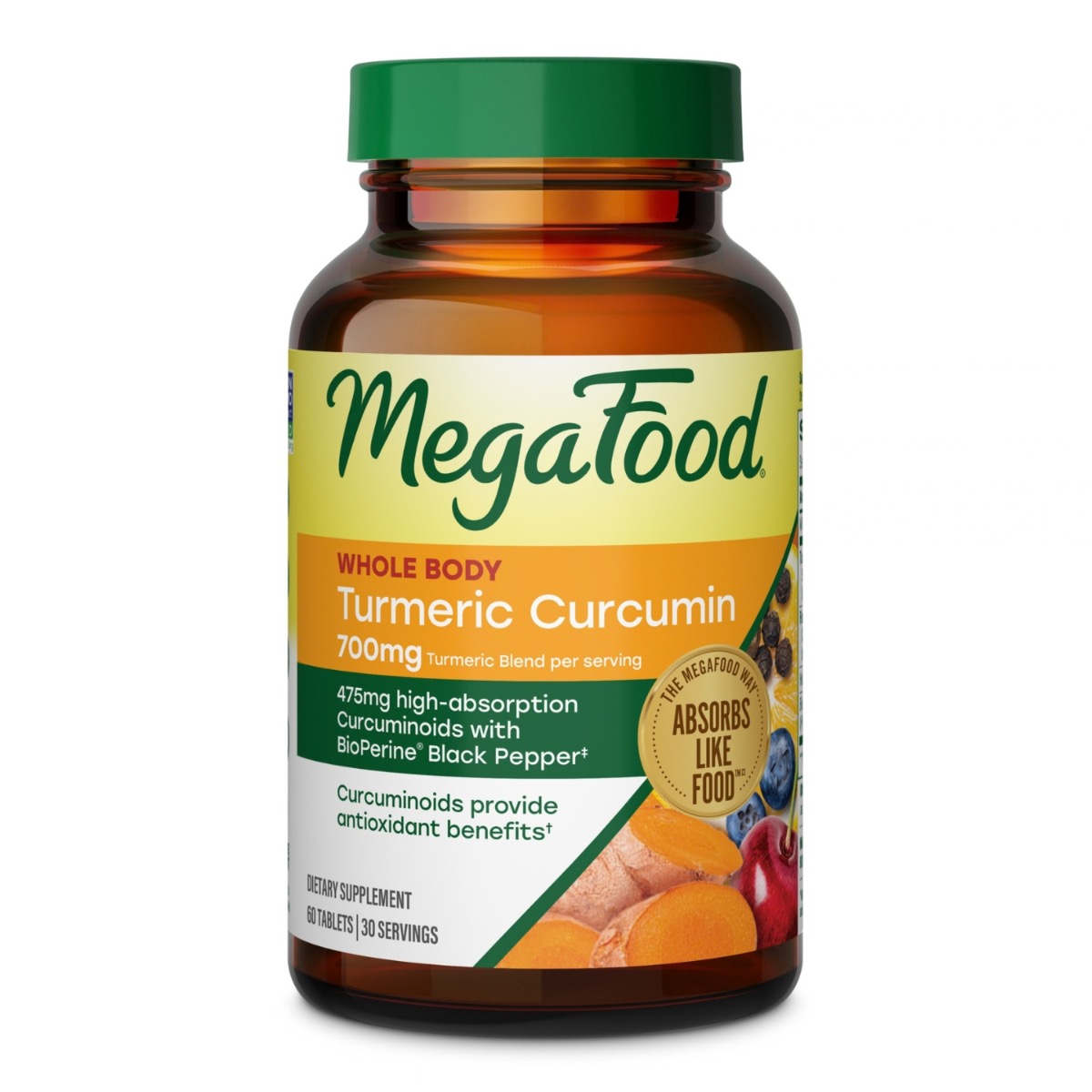 MegaFood Turmeric Curcumin Extra Strength Whole Body 60 tablets